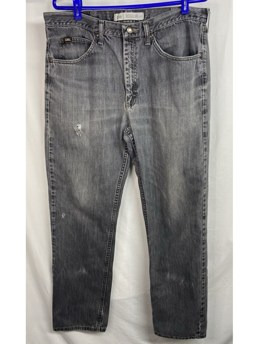 Vintage Lee Jeans Men’s Size 36x34  Faded Charcoal Gray Mexico 80/90s